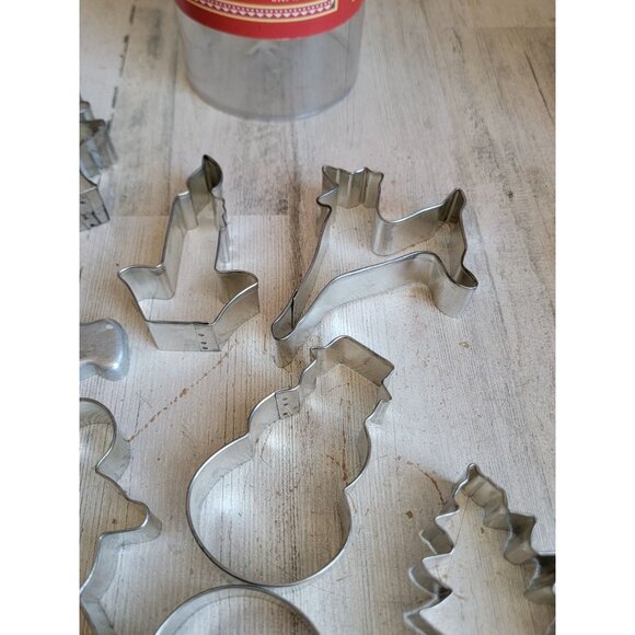 Vintage cookie cutters snowman tree candy cane candle kitchen‎ Xmas accessory - Picture 5 of 13